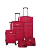 Set troler din 5 piese cu 4 roți, roșu - Travelite Skyline Orlando