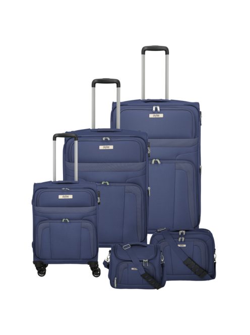 Set troler din 5 piese cu 4 roți, albastru - Travelite Skyline Orlando