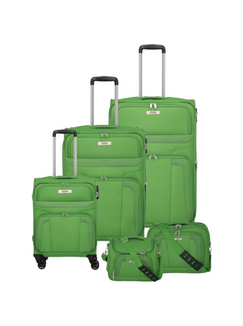 Set troler din 5 piese cu 4 roți, verde - Travelite Skyline Orlando
