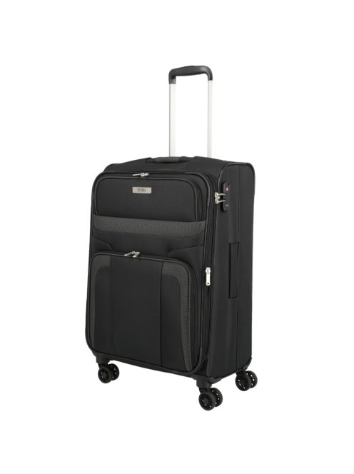 Troler mediu cu 4 roți, extensibil, negru - Travelite Skyline Orlando