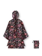 Pelerină de ploaie femei, imprimeu floral, negru - Reisenthel mini maxi poncho