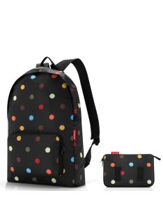   Rucsac femei cu imprimeu buline, negru-multicolor - Reisenthel mini maxi rucksack