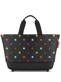   Geantă de cumpărături femei cu buline, negru-multicolor - Reisenthel shoppingbasket
