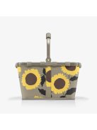 Coș de cumpărături femei, imprimeu floral, bej închis-galben - Reisenthel carrybag