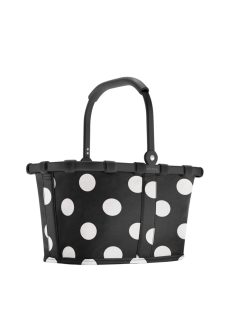   Coș de cumpărături mic, imprimeu buline, negru-alb - Reisenthel carrybag XS