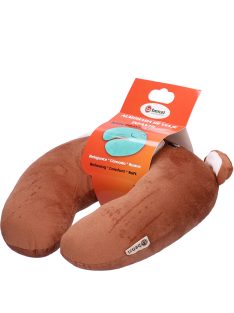 Pernă pentru gât copii, soft, maro -Benzi BZ5321