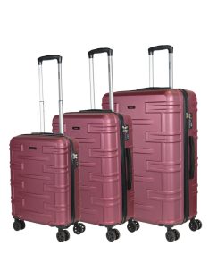 Set troler din 3 piese cu 4 roți, bordo - Benzi Tenerife