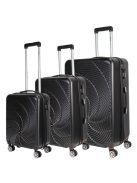 Set troler din 3 piese cu 4 roți, negru - Benzi Aircraft