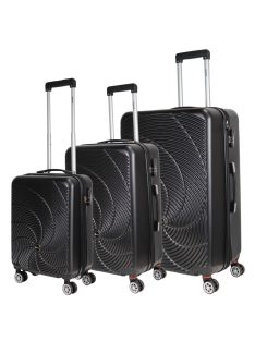 Set troler din 3 piese cu 4 roți, negru - Benzi Aircraft