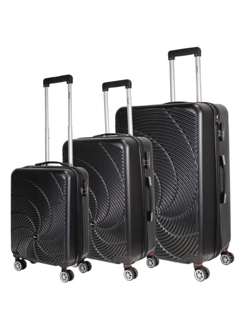 Set troler din 3 piese cu 4 roți, negru - Benzi Aircraft