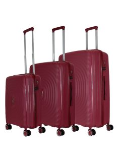 Set troler din 3 piese cu 4 roți, bordo - Benzi Toledo