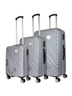 Set troler din 3 piese cu 4 roți, argintiu - Benzi Granada