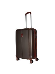 Troler mediu cu 4 roți, maro - Benzi Classic
