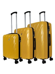 Set troler din 3 piese cu 4 roți, galben - Benzi BZ5787