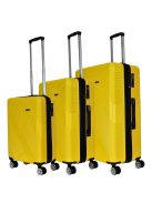 Set troler din 3 piese, 4 roți, galben - Benzi Lines