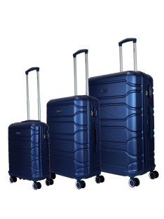 Set troler din 3 piese cu 4 roți, albastru - Benzi Alacant