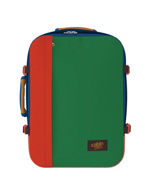 Geantă de călătorie/rucsac 44L, dimensiune cabină, albastru-verde-roșu - Cabinzero Classic