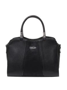   Geantă de mână femei din piele fibră, negru - Karen Eliza