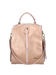   Rucsac/geantă de umăr femei din piele fibră, rose gold - Karen Fedele