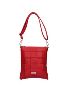Geantă crossbody femei din piele fibră, roșu - Karen Liz