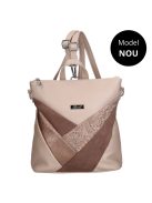 Rucsac femei, piele fibră, șampanie - Karen Iva