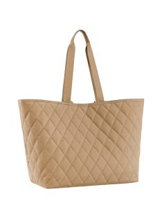   Geantă shopper femei, matlasat, bej închis - Reisenthel classic shopper XL