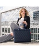 Geantă de mână femei, matlasat, albastru-auriu - Reisenthel daily shopper