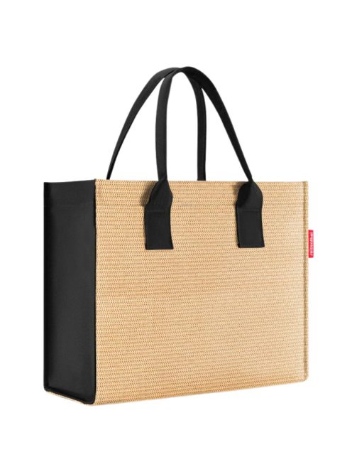 Geantă de mână femei, bej-negru - Reisenthel daily shopper