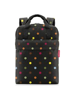   Rucsac femei, imprimeu buline, negru-multicolor - Reisenthel allday backpack M