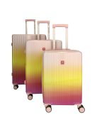 Set troler din 3 piese cu 4 roți, pink - Enrico Benetti Havana