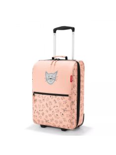   Troler copii cu 2 roți, imprimeu pisică, roz pudră - Reisenthel trolley XS kids