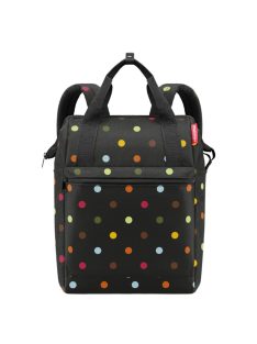   Rucsac femei cu imprimeu buline, mare, negru-multicolor - Reisenthel allrounder R large