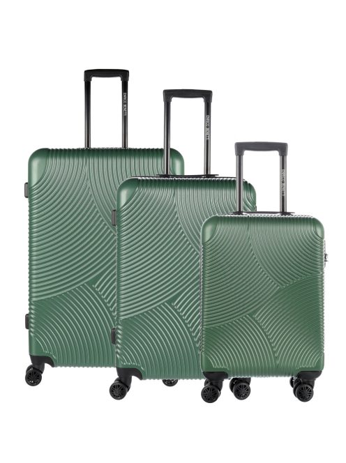 Set troler din 3 piese, 4 roți, verde - Enrico Benetti Louisville
