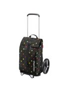 Cărucior de piață cu buline, negru-multicolor - Reisenthel citycruiser