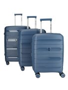 Set troler din 3 piese cu 4 roți, albastru - Enrico Benetti Montreal
