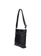 Geantă crossbody femei din piele fibră, cu imprimeu floral, negru - Karen Beti