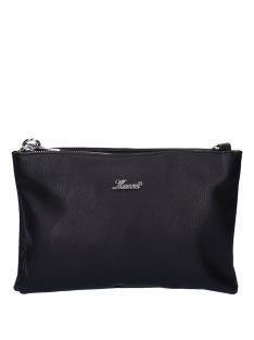 Geantă crossbody femei, piele fibră, negru - Karen Iza