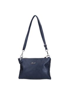 Geantă crossbody femei, piele fibră, albastru - Karen Iza