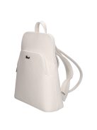 Rucsac femei din piele fibră, mediu, imprimeu floral, alb - Karen Juta