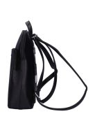 Rucsac femei din piele fibră cu imprimeu floral, mediu, negru - Karen Juta