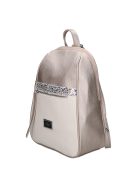 Rucsac femei din piele fibră, șampanie-alb - Karen Maks