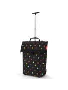 Cărucior de cumpărături cu buline, negru-multicolor - Reisenthel trolley M