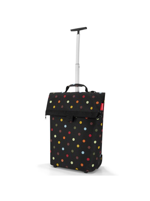 Cărucior de cumpărături cu buline, negru-multicolor - Reisenthel trolley M