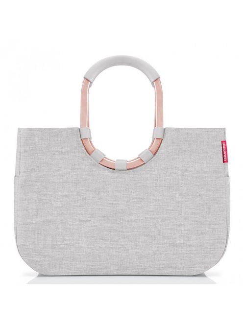 Geantă de cumpărături femei, gri-rose gold - Reisenthel loopshopper L