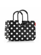 Geantă de cumpărături, imprimeu buline, negru-alb - Reisenthel loopshopper L
