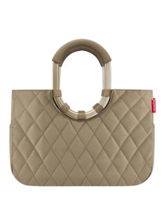  Geantă de cumpărături femei, matlasat, verde  - Reisenthel loopshopper M