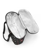 Geantă termică femei, imprimeu buline, negru-multicolor - Reisenthel thermoshopper