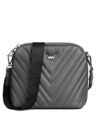 Geantă crossbody femei, matlasat, gri - Vuch Lutte