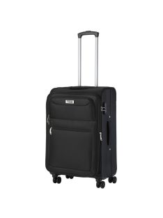   Troler mediu cu 4 roți, extensibil, negru - TravelZ Softspinner
