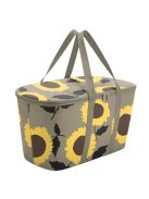 Geantă termică femei, imprimeu floral, bej închis-galben - Reisenthel coolerbag